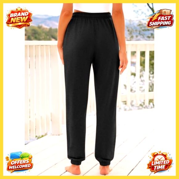 Women's Sweatpants with Pockets, Soft Polyester Blend, Loose Fit Joggers - Picture 4 of 7